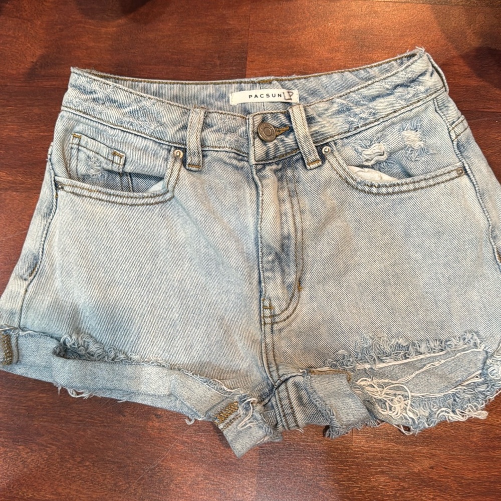 LIGHT denim PacSun jeans shorts. great condition